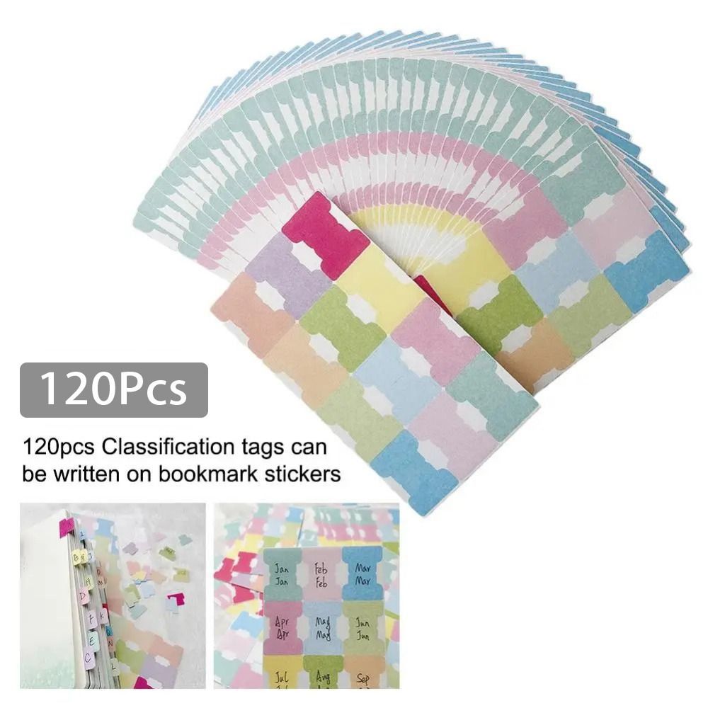 Index Tab Divider - 60/120Pcs Index Label Sticker Writable Book