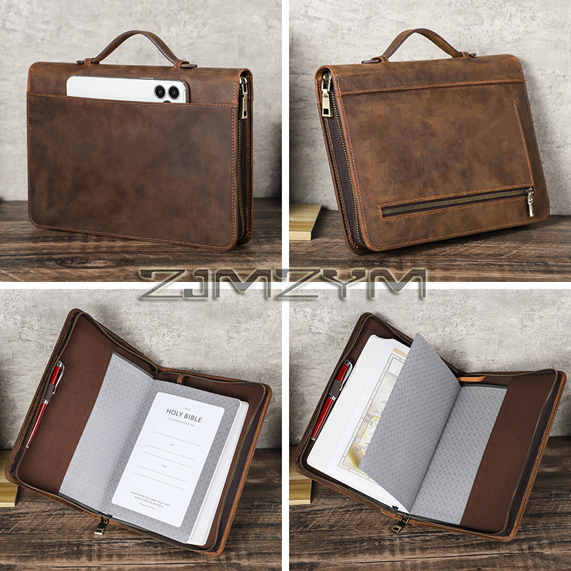 Office Stationery And Supply - Retro Leather Notebook Cover Case Handmade