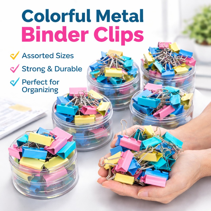 40PCS/Set Long Colorful Metal  - огляд і ціна Office Stationery And Supply