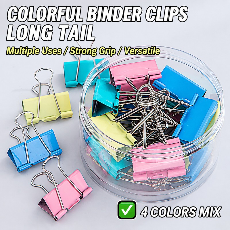 40PCS/Set Long Colorful Metal  - огляд і ціна Office Stationery And Supply