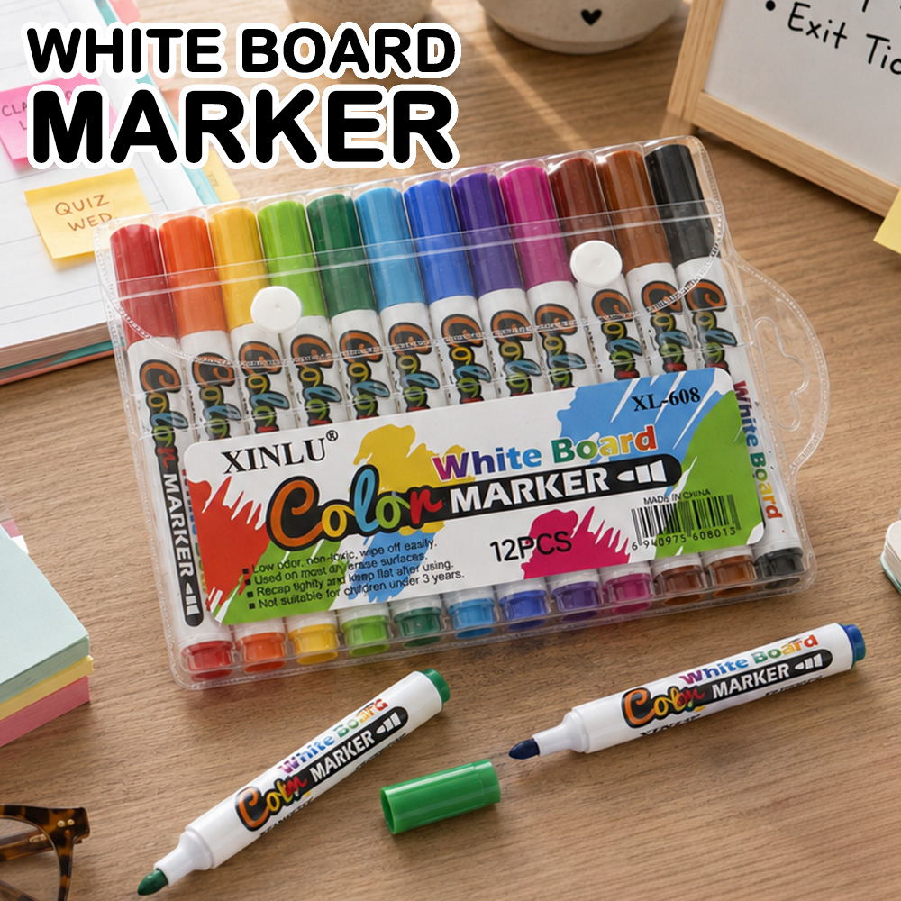 12 Colors Erase Whiteboard Mar - огляд і ціна Whiteboard Marker Set
