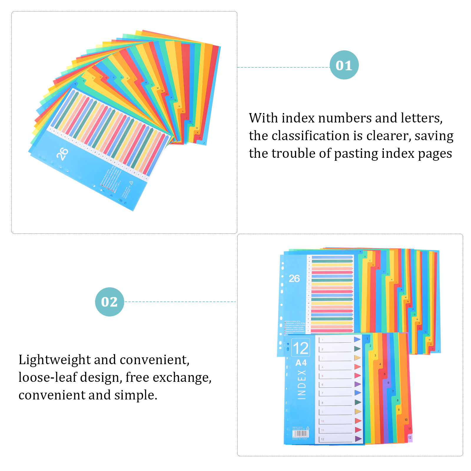 38Pcs Smooth Finish Colored In - огляд і ціна Index Tab Divider