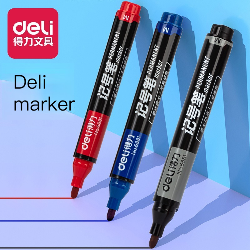3/6 Pcs/set Deli Permanent Art - огляд і ціна Whiteboard Marker Set